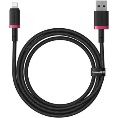 кабель baseus dura series fast charging usb - lightning 2.4a/1m (p10377801u01-01) (black/red) 