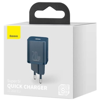 мережевий зарядний пристрій baseus super si (ccsup-b03) 1type-c/20w/pd (синій) 