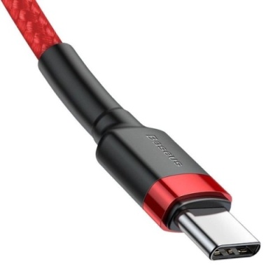 кабель baseus cafule type-c - type-c 60w/1m (catklf-g09) (red-black) 