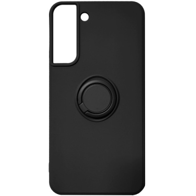 Купить силіконовий чохол soft silicone casevsmagnet ring для samsung g996 galaxy s21 plus - black онлайн
