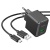 Мережевий Зарядний Пристрій Hoco CS12A 1USB/18W/QC3.0 + (USB - MicroUSB) (Чорний) мережевий зарядний пристрій hoco cs12a 1usb/18w/qc3.0 + (usb - microusb) (чорний)