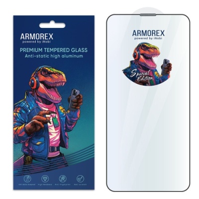 захисне скло armorex se 5d hi-alumin antistatic для apple iphone 14 pro (black) 