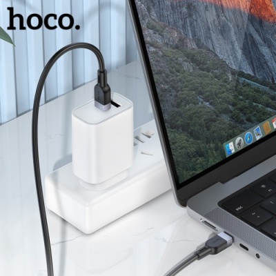 кабель hoco x109 silicone type-c - type-c 60w/3m (чорний) 