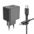 мережевий зарядний пристрій borofone bas14a erudite 1usb/18w/qc3.0 + 1type-c/20w/pd + (type-c - type-c) (чорний) 