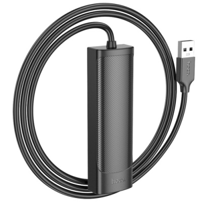 usb hub hoco hb41 easy 4-in-1 converter (usb to usb2.0*4) 1,2m. black 