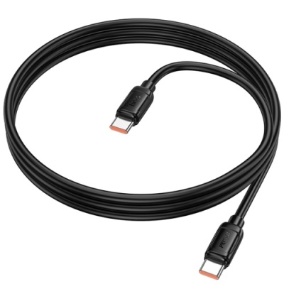 кабель hoco x115 surpass 240w type-c - type-c 1m (чорний) 