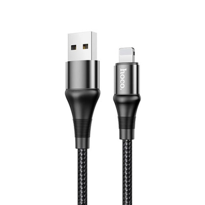 кабель hoco x50 excellent usb - lightning 2.4a/1m (чорний) 