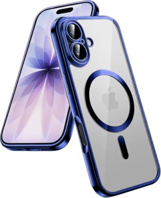 Купить чохол tpu metallic full camera with magsafe для apple iphone 17 (blue) онлайн