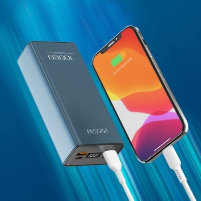 додаткова батарея power bank earldom et-pd36 30000 mah metal alloy pd20w+qc3.0 22.5w (чорний) 