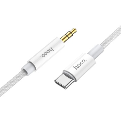 кабель aux hoco upa19 3.5mm(male) - type-c(male) 1m (сталевий) 
