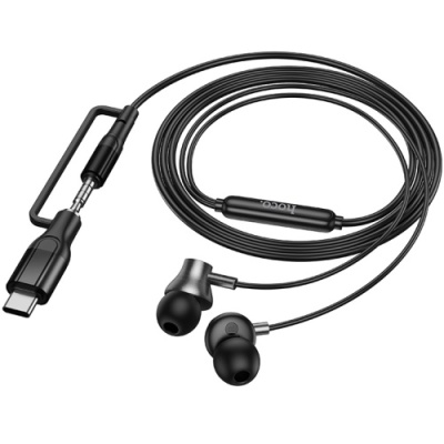 навушники hoco m119a mia 2in1 3.5/type-c (чорний) 