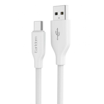 кабель earldom ec-175c soft silicone usb - type-c 3a/1m (білий) 
