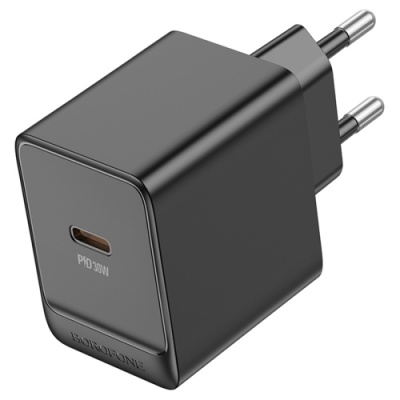 мережевий зарядний пристрій borofone bas15a erudite 1type-c/30w/pd (чорний) 