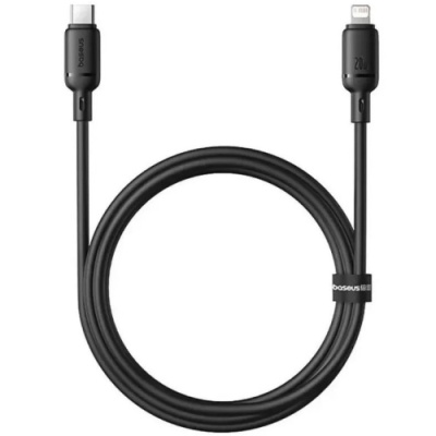 кабель baseus silky series fast charging type-c - lightning 20w/2m (p10377700113-01) (black) 
