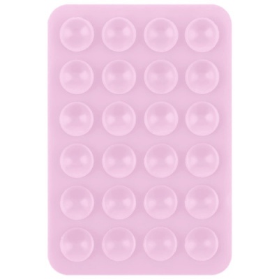 Купить силіконова тримач-присоска двостороння для телефону double side silicone (80*55 мм) (пудровий) онлайн