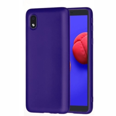 Купить силіконовий чохол soft silicone case для samsung a013 galaxy a01 core - purple онлайн