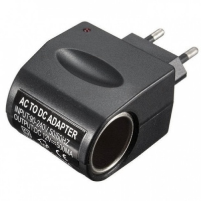 перехідник мережа / авто 500 mah (чорний) 