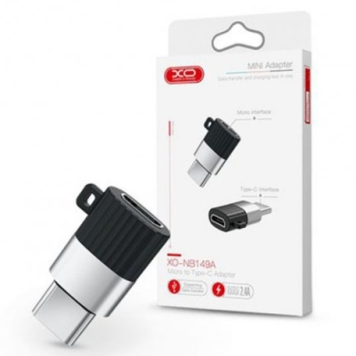 перехідник xo nb149a microusb - type-c (чорний) 