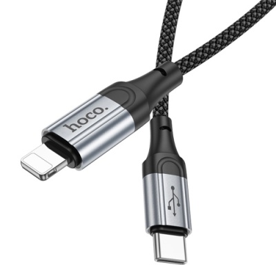 кабель hoco x102 type-c - lightning 27w/1m (чорний) 