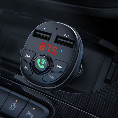 FM Модулятор Borofone BC26 2USB/2.1A (Чорний)