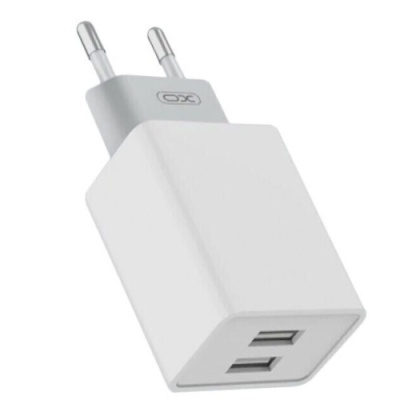 мережевий зарядний пристрій xo l65 2usb/2.4a + (usb - microusb) (бiлий) 