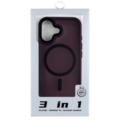 Купить чохол shadowmatte magsafe для apple iphone 17 (dark purple) онлайн