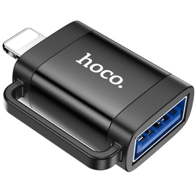перехідник hoco ua31a lightning - usb (чорний) 