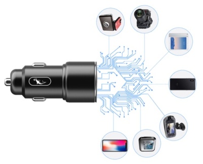 Автомобільний Зарядний Пристрій SkyDolphin SZ15 2USB/QC3.0 (Чорний)