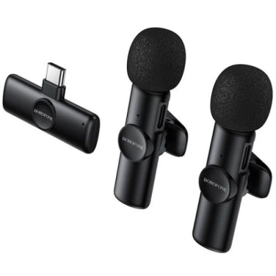 мікрофон петличний бездротовий borofone bfk16a type-c (чорний) 