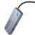 usb hub hoco hb51 type-c 6-in-1 (hdtv+rj45-100mbps+pd+usb3.0*3) (сірий) 