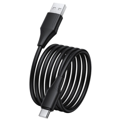 кабель hoco x124 silicone usb - type-c 3.0a/1m (чорний) 
