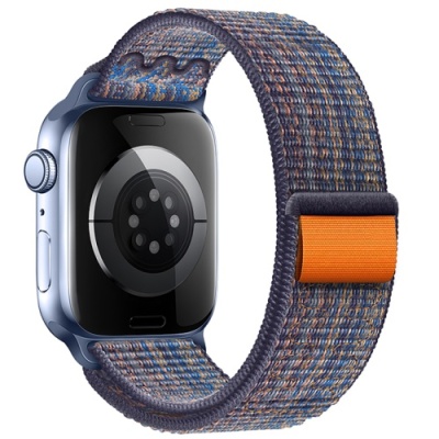 ремінець hoco wa25 для apple watch 1-11/ultra (42/44/45/49mm) (dynamic royal blue with orange) 