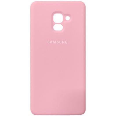 Купить силіконовий чохол silicone cover для samsung a730 galaxy a8 plus 2018 (рожевий) онлайн