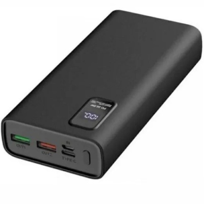 додаткова батарея power bank platinet (pmpb20wqc727b) pd20w+qc3.0 22.5w 20000mah (black) 