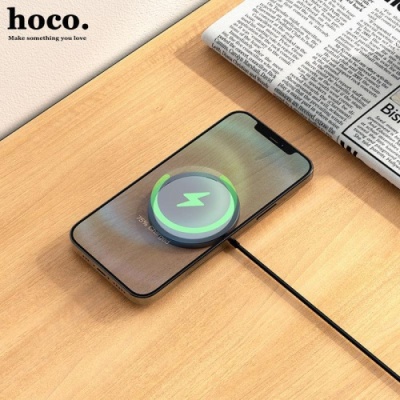безпровідний зарядний пристрій hoco cw30 pro (сірий) 