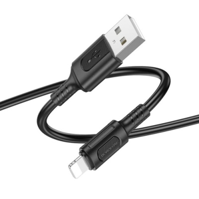 кабель borofone bx111 usb - lightning 2.4a/1m (чорний) 
