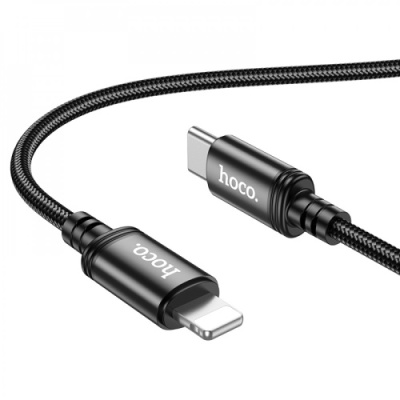 кабель hoco x89 wind (pd) type-c - lightning 20w 3a/1m (чорний) 