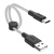 кабель hoco x21 plus silicone usb - type-c 3.0a/0.25m (чорно-білий) 