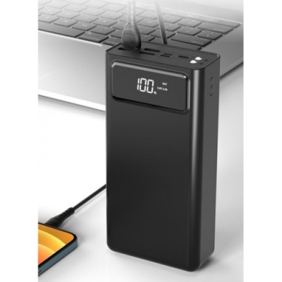 додаткова батарея power bank xo pr125 digital display 50000 mah (чорний) 