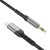 кабель aux skydolphin sr29 aluminium alloy braided wire 3.5mm(male) - type-c(male) 1m (чорний) 