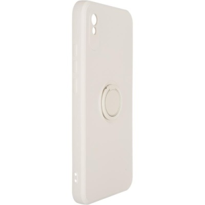 Купить силіконовий чохол soft silicone casevsmagnet ring для xiaomi redmi 9a - ivory white онлайн