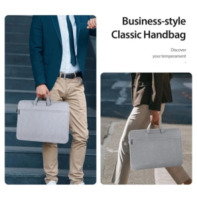 сумка для ноутбука dux ducis lbtc horizontal handbag for 13"-13.9" (light grey) 