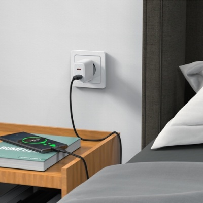мережевий зарядний пристрій acefast a25 pd20w (1type-c/usb/3a) (білий) 