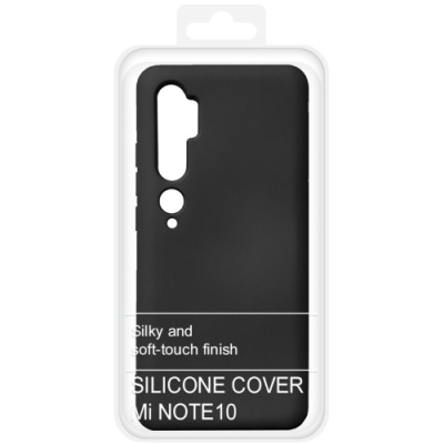 Купить силіконовий чохол soft silicone case для xiaomi mi note 10 - black онлайн