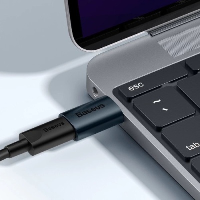 перехідник baseus ingenuity series mini otg type-c to usb 3.1 (zjjq000103) (blue) 