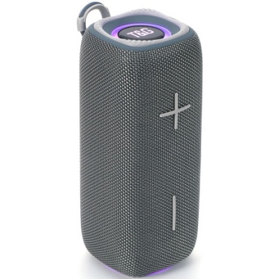 портативна колонка t&g tg-654 з rgb підсвіткою (сірий) 
