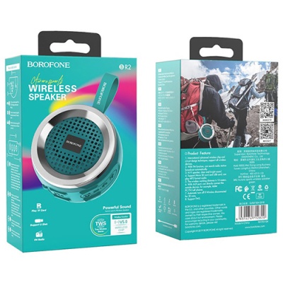 портативна колонка borofone br2 (зелений) 