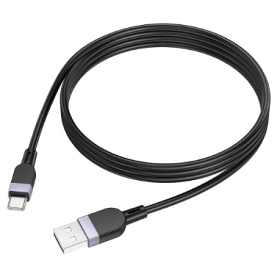 кабель hoco x109 silicone usb - type-c 3.0a/1m (чорний) 