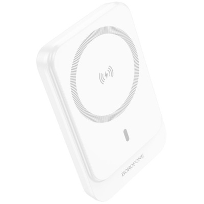 додаткова батарея power bank borofone bj63 with magsafe 15w+pd20w 5000 mah (білий) 