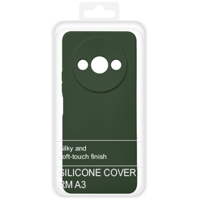 Купить силіконовий чохол soft silicone case для xiaomi redmi a3/poco c61 (темно-зелений) онлайн